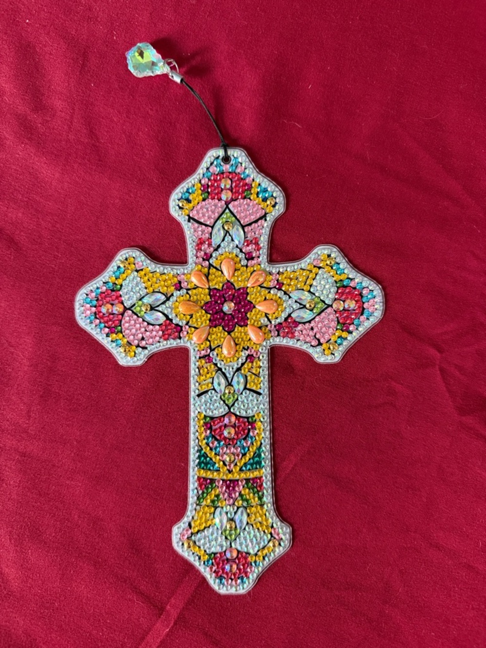 Beaded Multicolor Decorative Cross Wall Hanging
